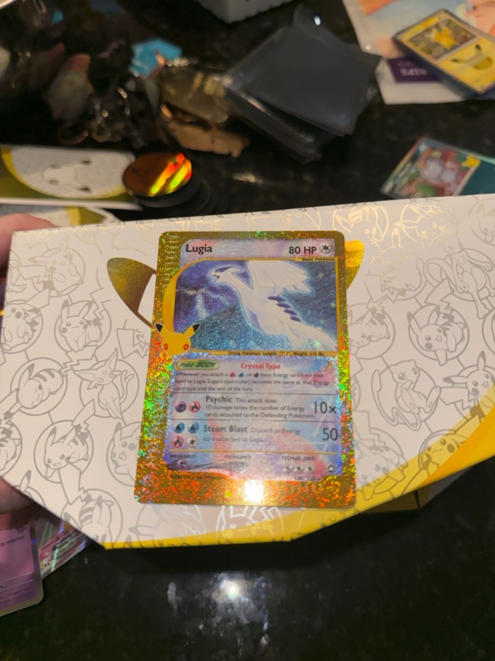 Lugia Crystal Type 149/142 Gold Card Pokemon 30th anniversary
